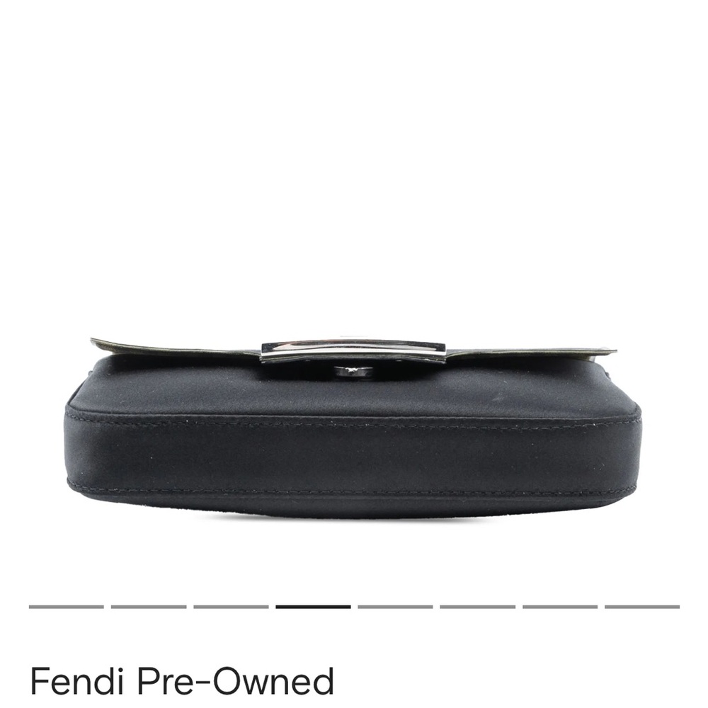 Fendi Mini Satin & Leather black purse silver hardware - Picture 5 of 9